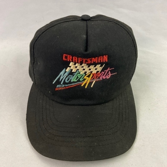 Other - Vtg Craftsman Motorsports Black Hat Cap Snapback